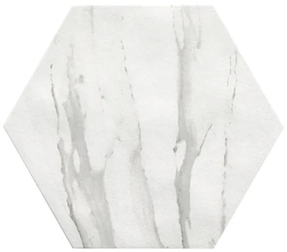 Fap Ceramiche Vloer- en wandtegel Hexagon Roma Statuario mat 21.6x25cm Marmer look Mat Wit SW07311425-1