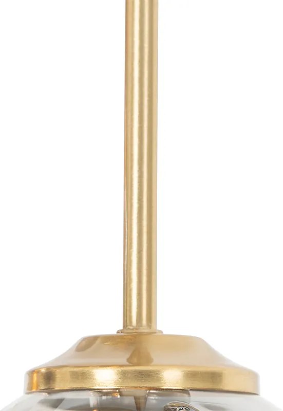 Smart plafondlamp goud met smoke glas 9-lichts incl. 9 Wifi G9 - Athens