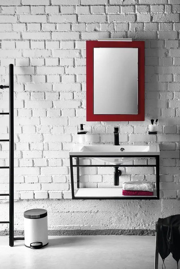 Sapho Industrial wastafel frame mat zwart 60cm