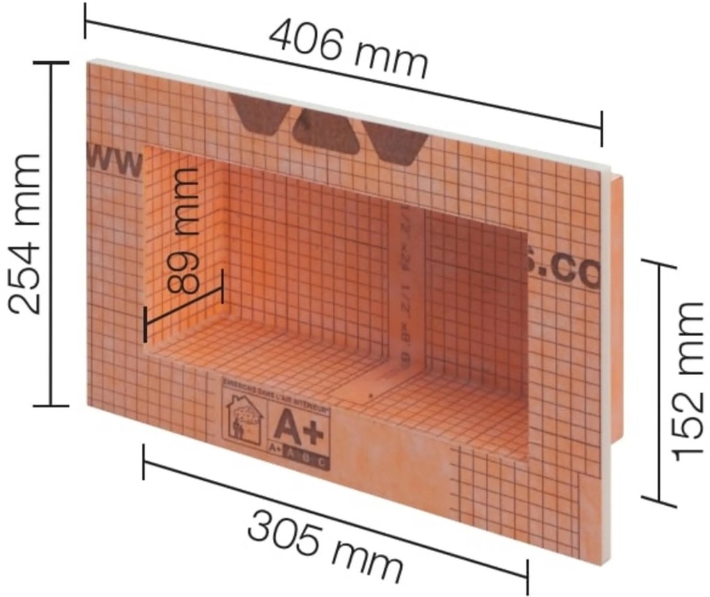 Schluter Kerdi-Board-N Inbouwnis 30,5x15,2cm betegelbaar