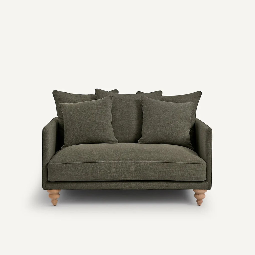 2-zits bank in katoen en linnen, Lazare