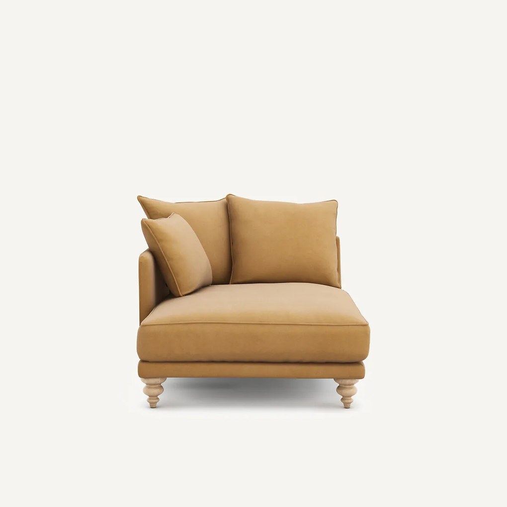 Longchair van linnen fluweel, LAZARE