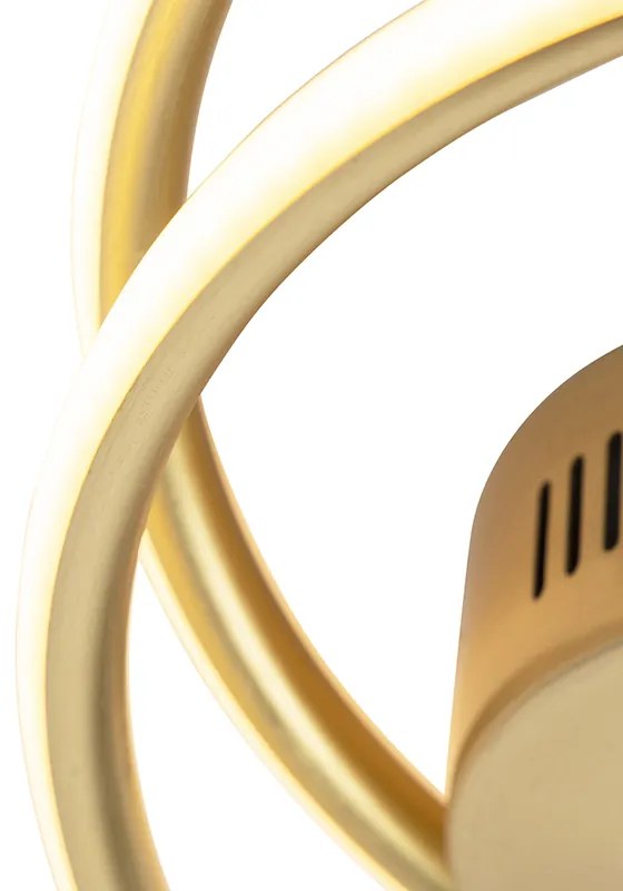 Design plafondlamp goud incl. LED 3 staps dimbaar - Rowan