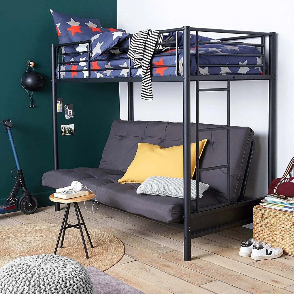 Mezzanine bed met bank, JANIK