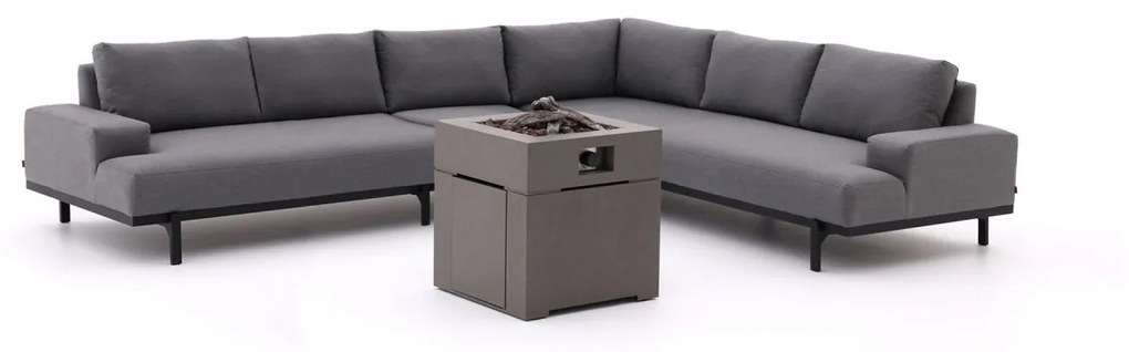 Hartman Lucas/Cosibrixx 60cm hoek loungeset met vuurtafel 4-delig