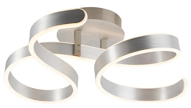 Design plafondlamp staal incl. LED 3-staps dimbaar - Frank Design Binnenverlichting Lamp