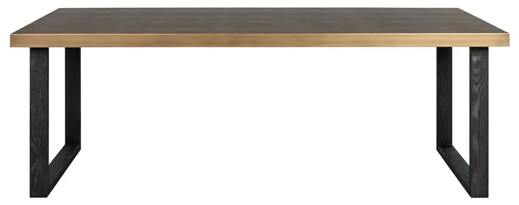 Richmond Interiors Bloomville Eettafel Met Leer En Messing 230 Cm - 230 X 100cm.