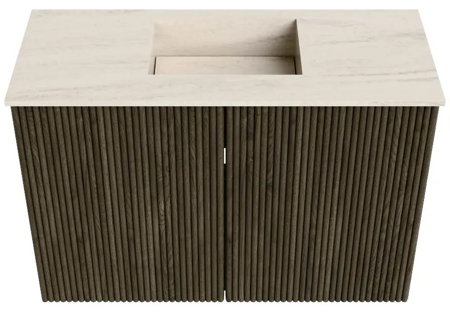 Mondiaz Joya DLux 60cm toiletmeubel shadow met wastafel faye midden zonder kraangat meli