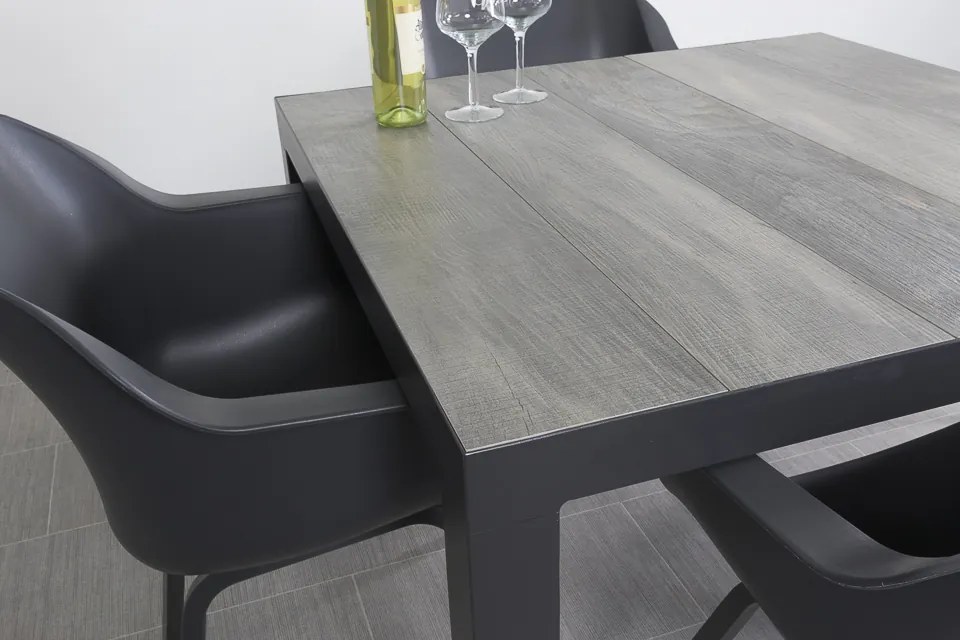 Sophie Element/Kings 4-persoons 100x100 cm. dining tuinset - Antraciet
