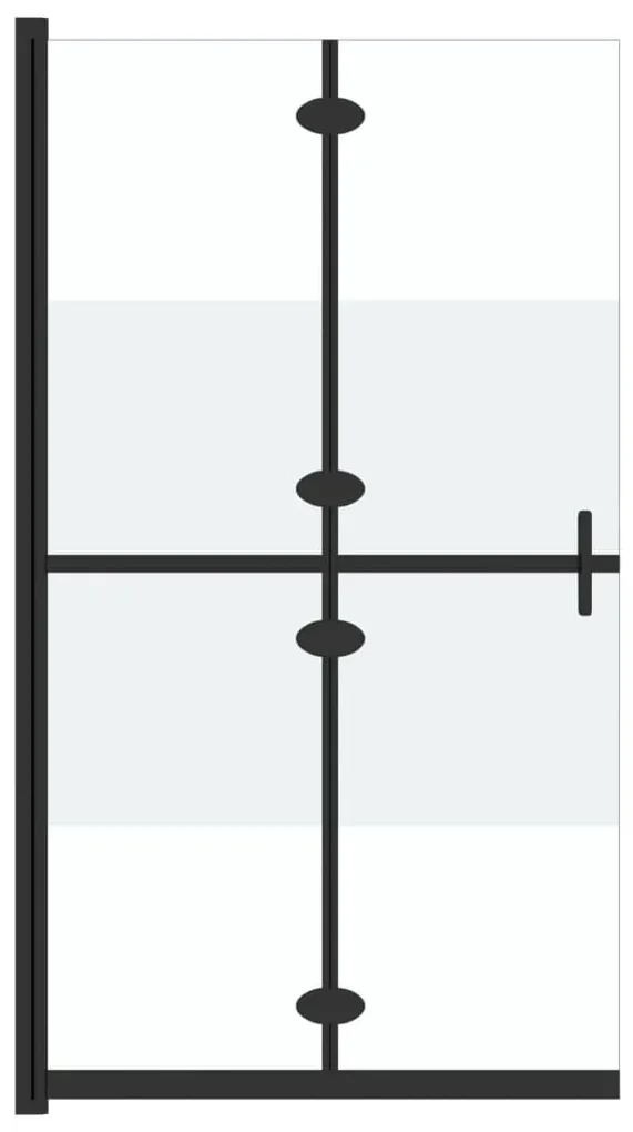 vidaXL Inloopdouchewand inklapbaar 70x190 cm ESG-glas halfmat