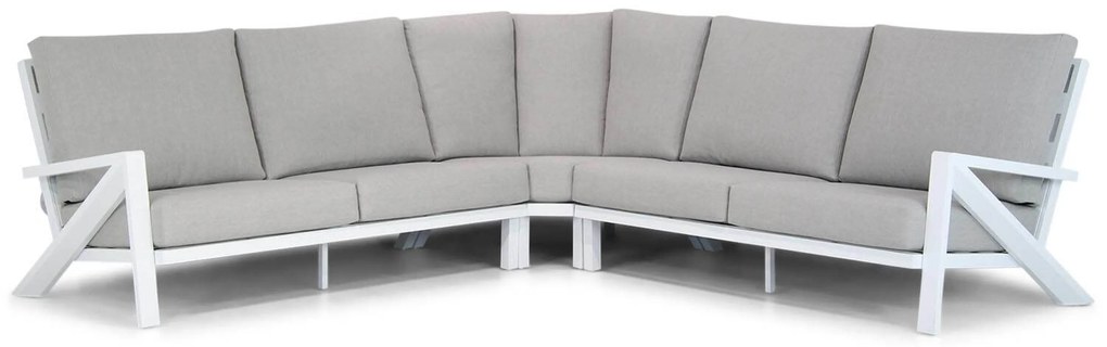Hoek loungeset 5 personen Aluminium Wit Santika Furniture Santika Cinta
