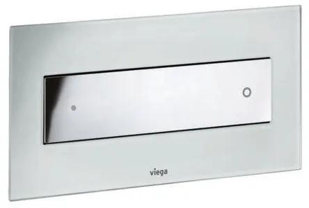 Viega Visign for style 12 bedieningsplaat lichtgrijs helder glas chr. 690601