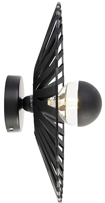 Landelijke wandlamp zwart 40 cm - Leia