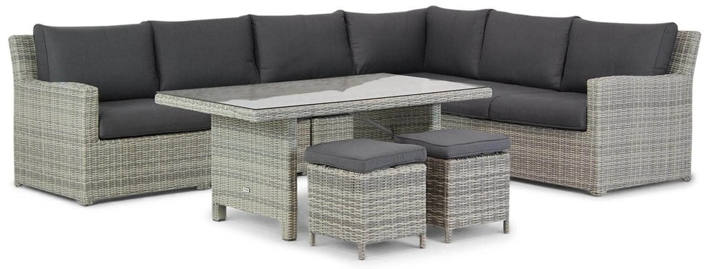 Dining Loungeset 6 personen Wicker Grijs Garden Collections Giardino/Napoli
