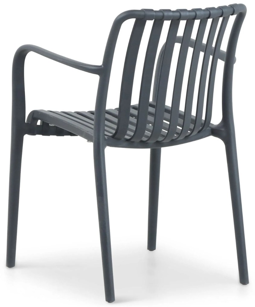 Tuinstoel stapelbaar Kunststof Grijs-antraciet Domani Furniture Vento