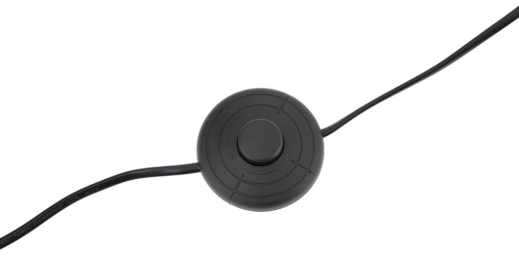 Moderne booglamp messing met beige kap - Vinossa