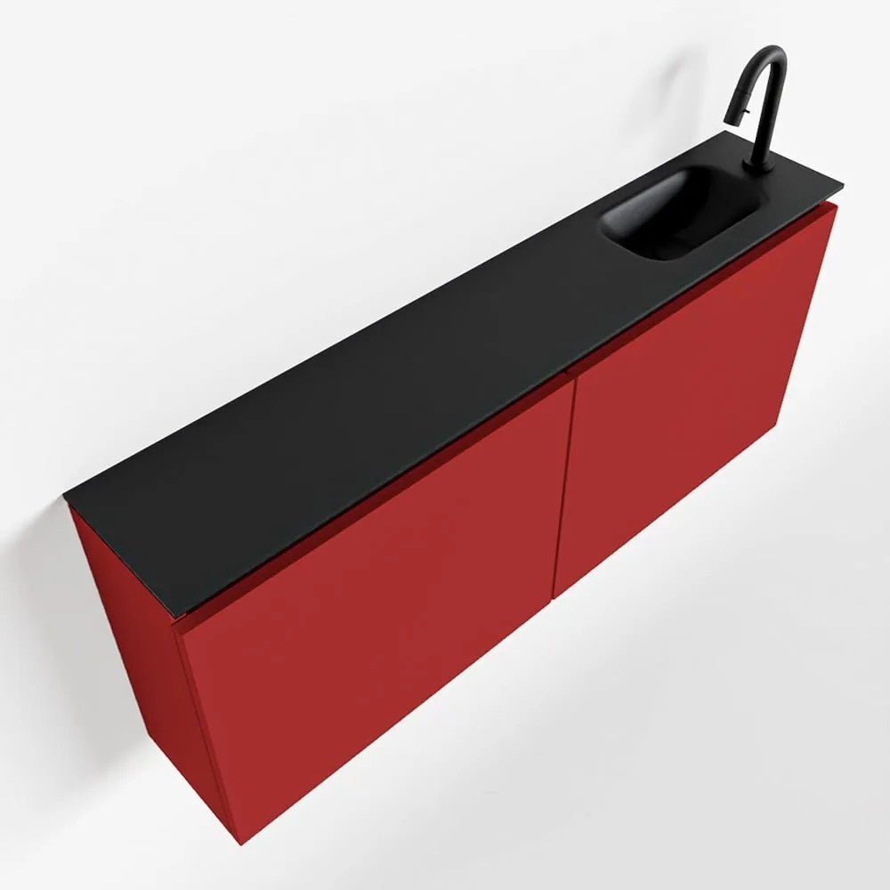 Mondiaz Ture 120cm toiletmeubel fire met wastafel urban rechts 1 kraangat