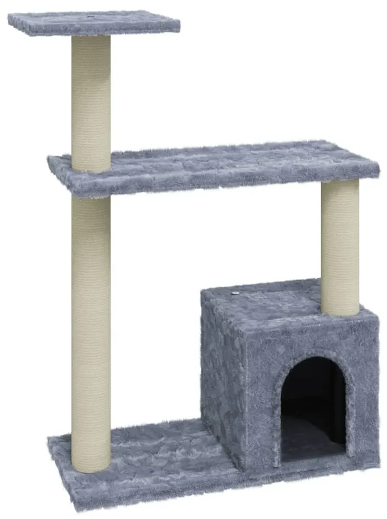 vidaXL Kattenkrabpaal met sisal krabpalen 70 cm lichtgrijs