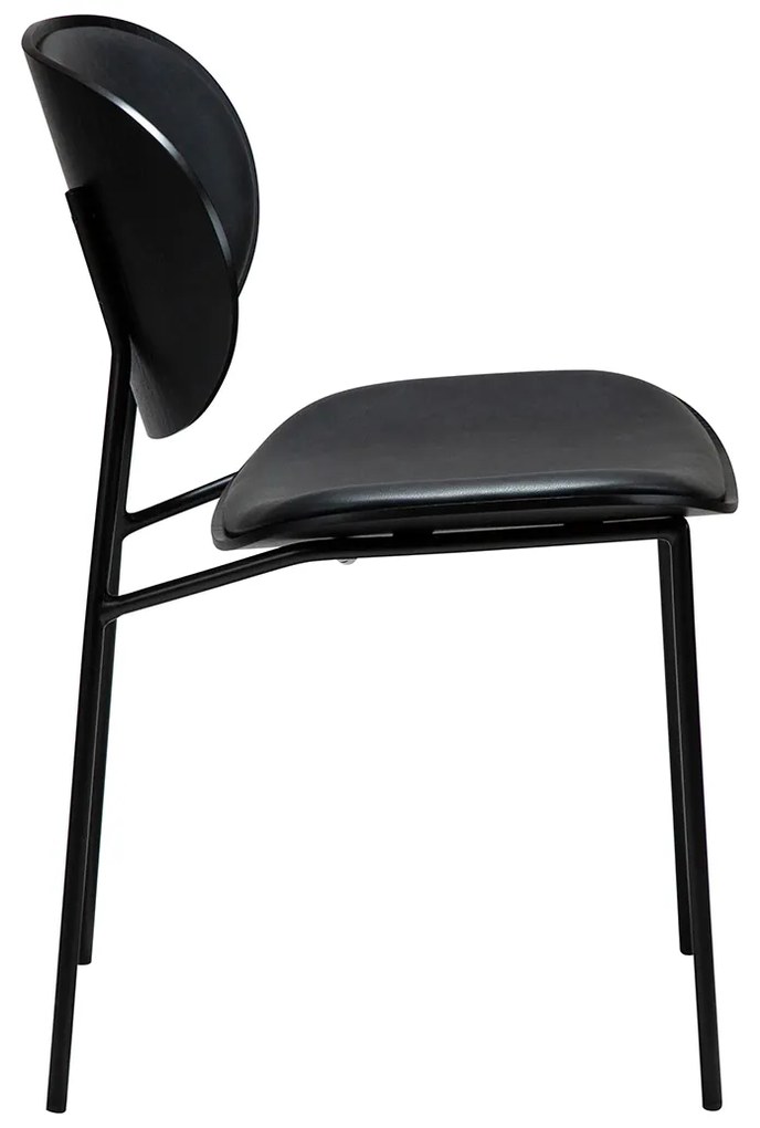 Dan-Form Clementina Design Eetkamerstoel Zwart Essenhout En Leer