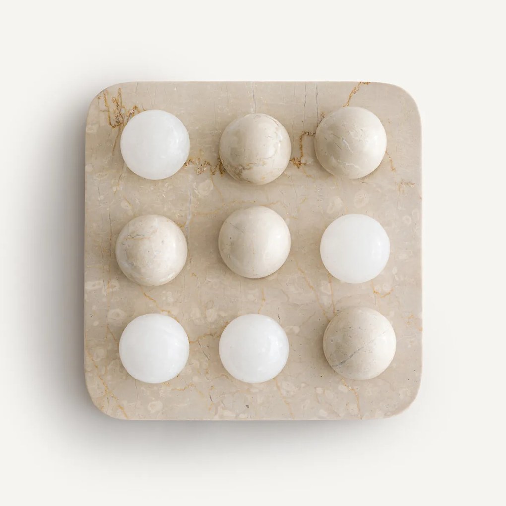 Tic-tac-toe-spel van marmer en albast, CASSIOPEE