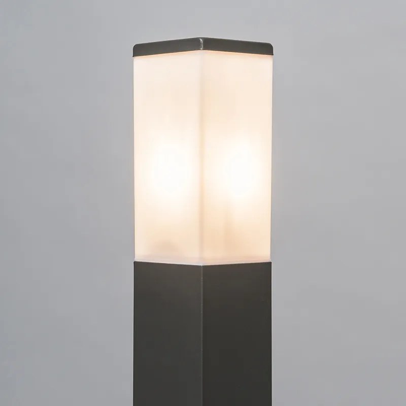 Buitenlamp antraciet 80cm IP44 - Malios met grondpin en kabelmof