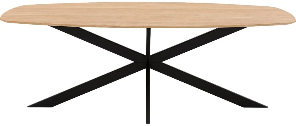 Goossens Excellent Eettafel Floyd, Semi ovaal 260 x 120 cm