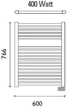 Calor Elara elektrische sierradiator wit 76.6x60cm 400W