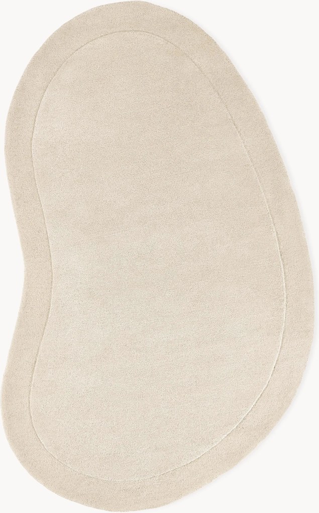 Handgetuft wollen vloerkleed Kadey in organische vorm