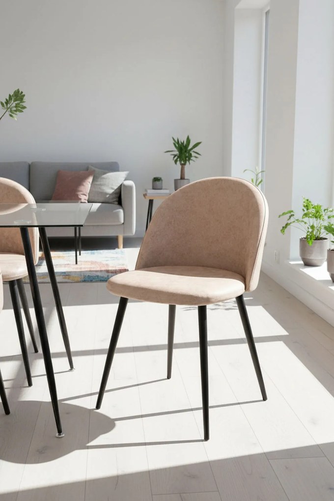 Zwarte Teok Vintage Kunstlederen Stoel