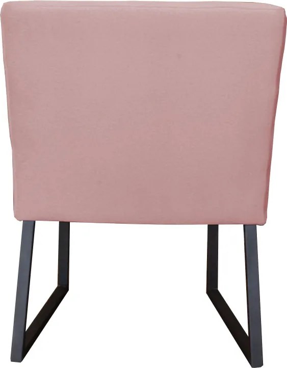 Eetkamerstoel - Amsterdam - geschikt voor ronde tafel - stof Element lichtroze 18