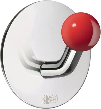 Smedbo BB zelfklevende haak diameter 48 mm glans rvs rood BK1087