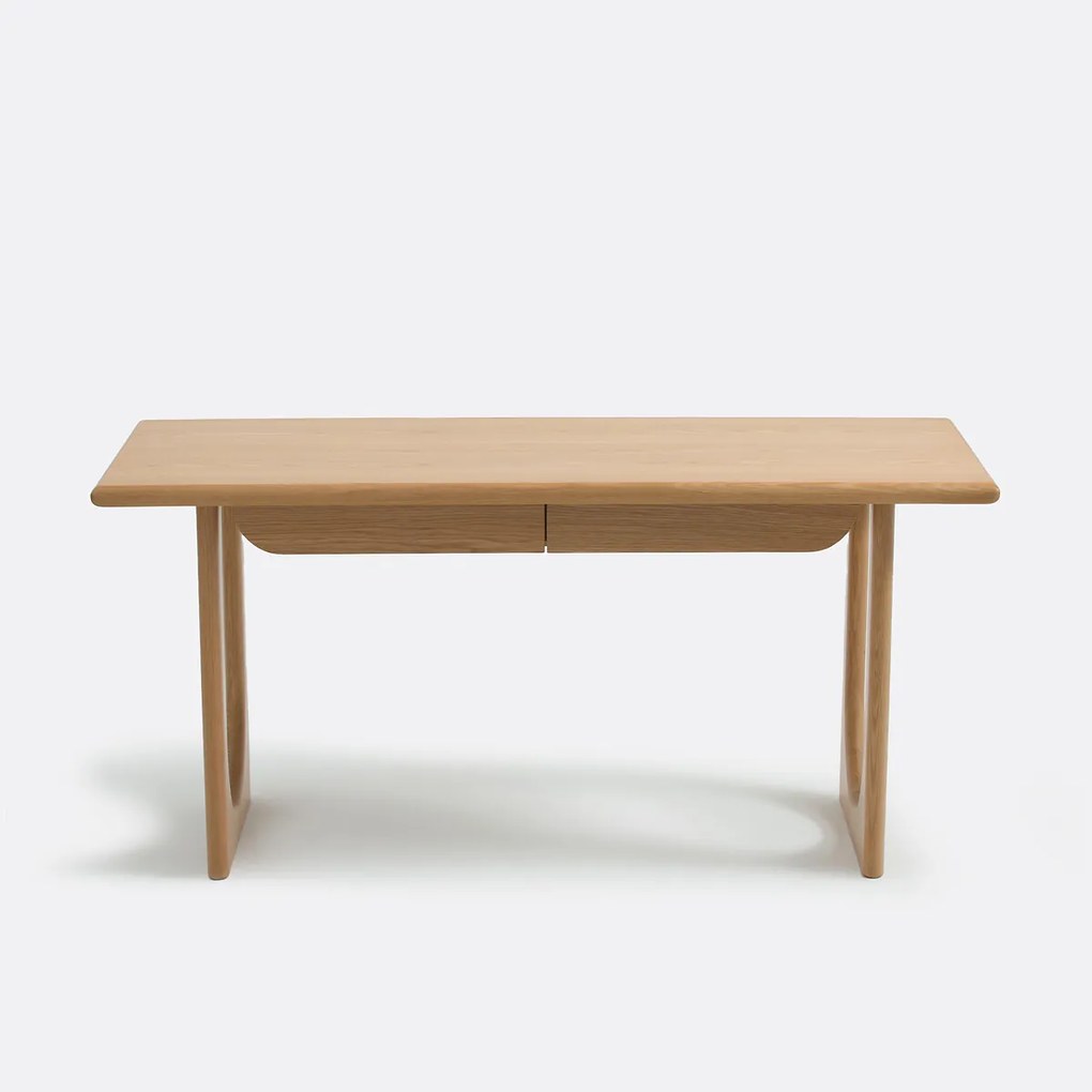 XL bureau in eiken en fineer, 2 lades, Douve