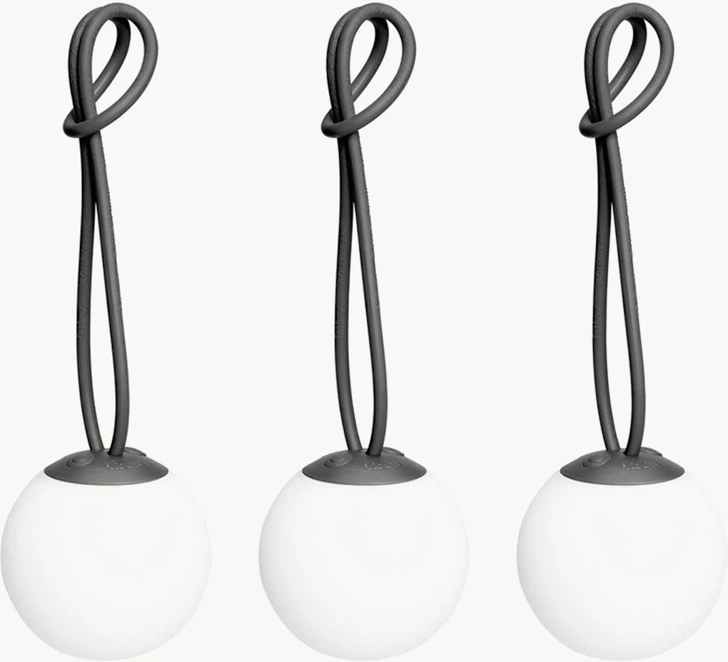 Draagbare outdoor LED hanglampen Bolleke Mini, dimbaar, 3-delig