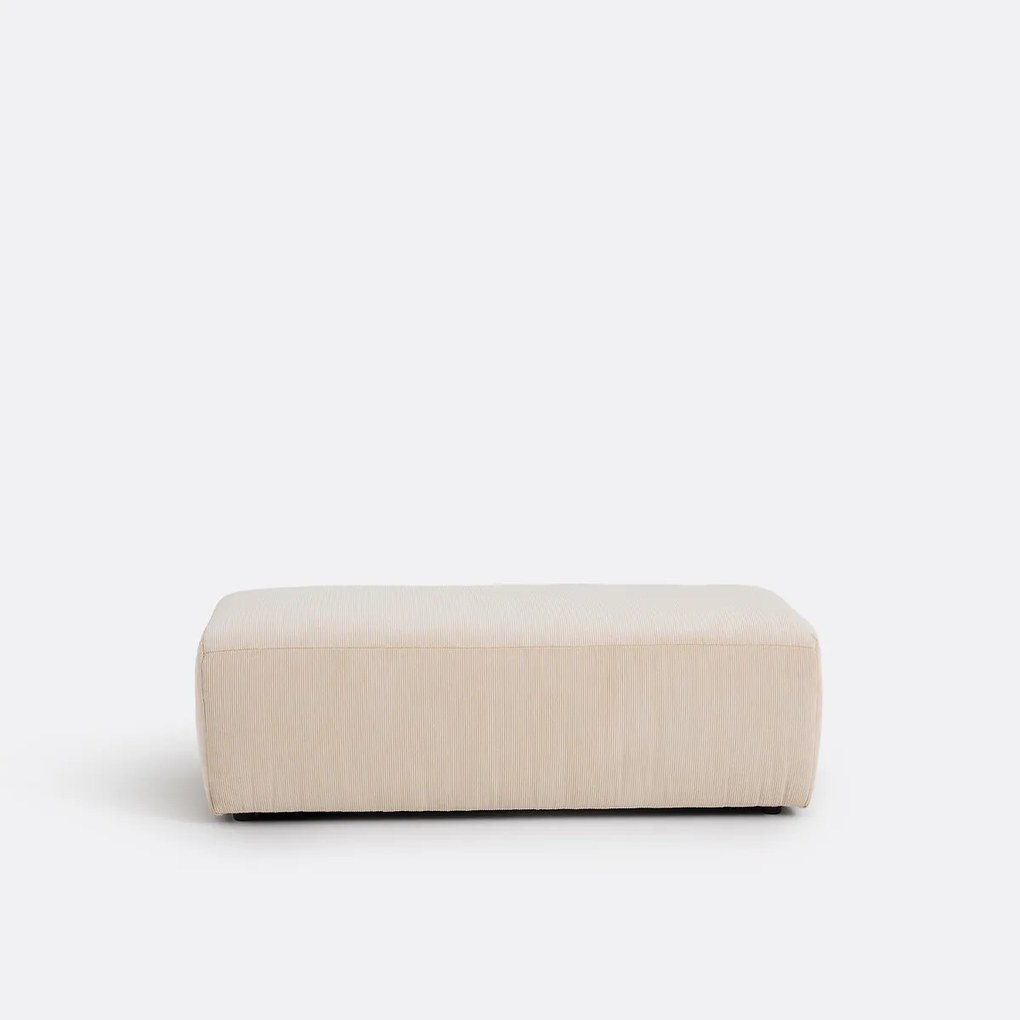 XL poef, fijn geribbeld fluweel, Liora