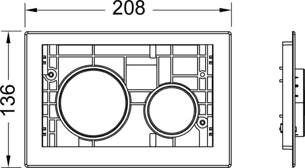 Tece Loop knoppen voor drukplaat chroom mat