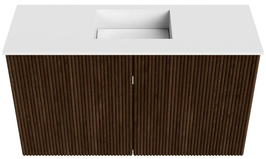 Mondiaz Joya 70cm toiletmeubel walnut met wastafel faye midden 1 kraangat talc