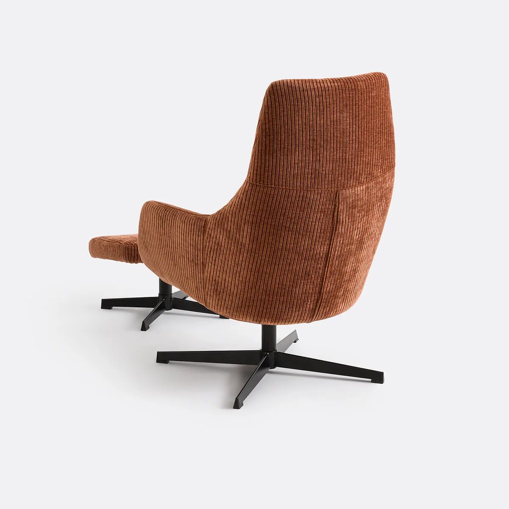 Draaifauteuil met voetensteun Roye