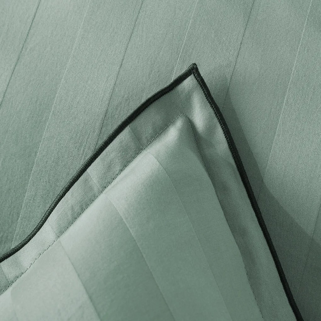 Kussensloop in gewassen katoensatijn met 118 draden, streep Victor