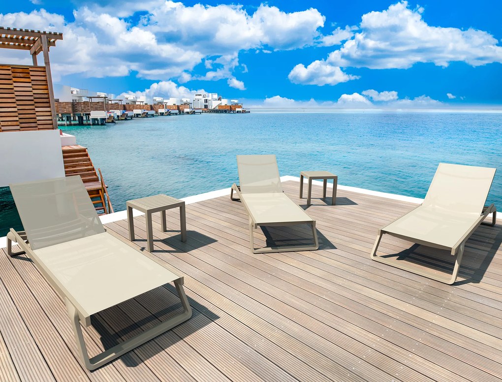 Siesta Ligbed - Tropic - Wit - Kunststof - Stapelbaar - Siesta