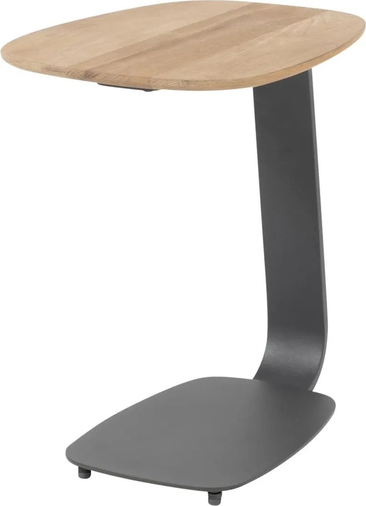 Taste by 4 Seasons Gentle bijzettafel antraciet met teak blad SALE Bijzettafel   houtkleur weerbestendig