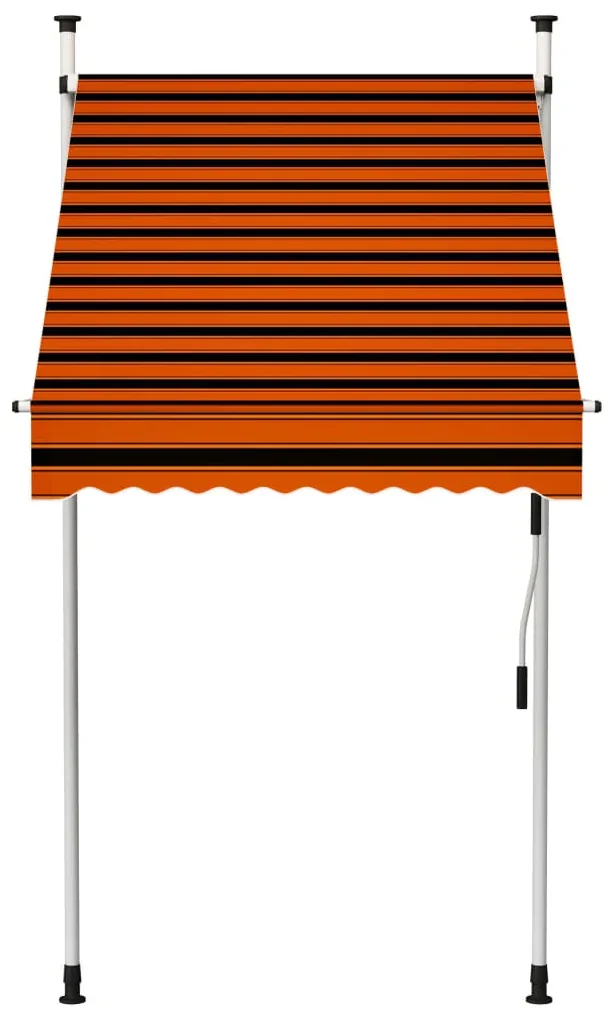 vidaXL Luifel handmatig uittrekbaar 100 cm oranje en bruin