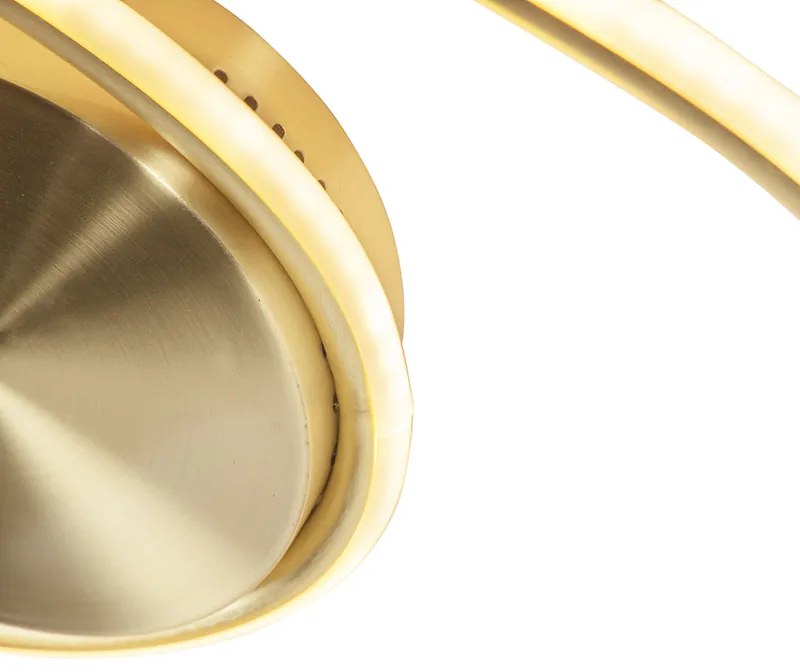 Design plafondlamp goud incl. LED 3 staps dimbaar - Rowan