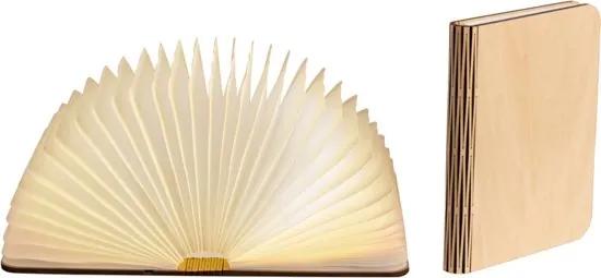 Â® Book Lamp Maple Brown L - 21,5 x 16,8 cm - Oplaadbaar - Inclusief USB kabel - Waterdicht 100% Rycyclebaar Papier - Boek Lamp