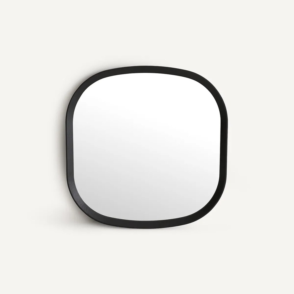 Vierkante spiegel van massief eiken, H60 cm, Orion