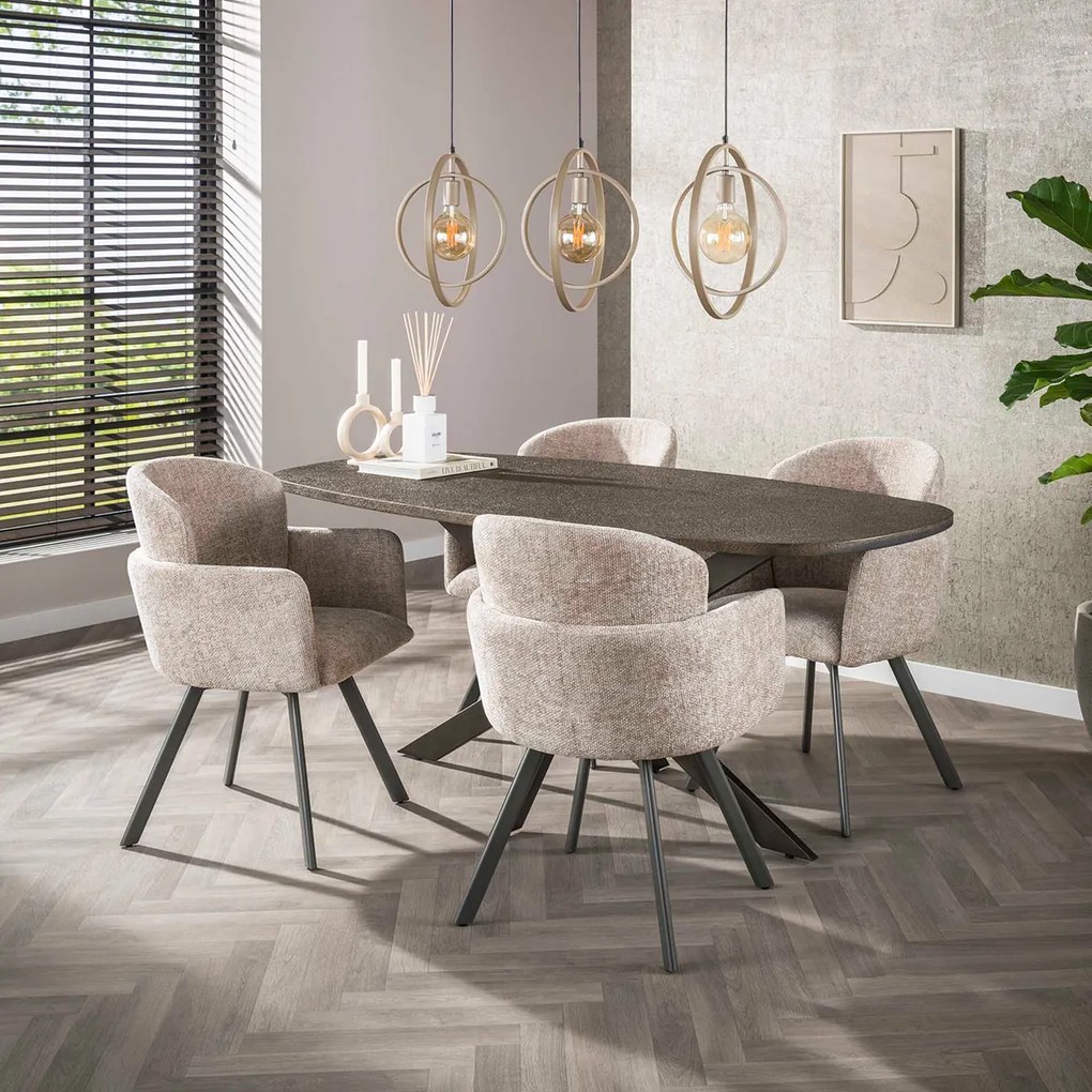 Draaibare Eetkamerstoel Beige