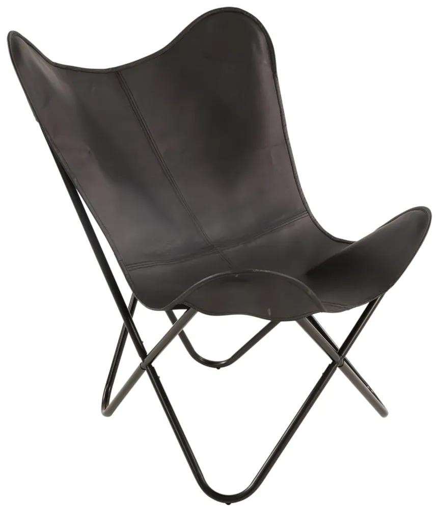 Lesli Living Vlinderstoel Buffalo 75x75x87 cm zwart