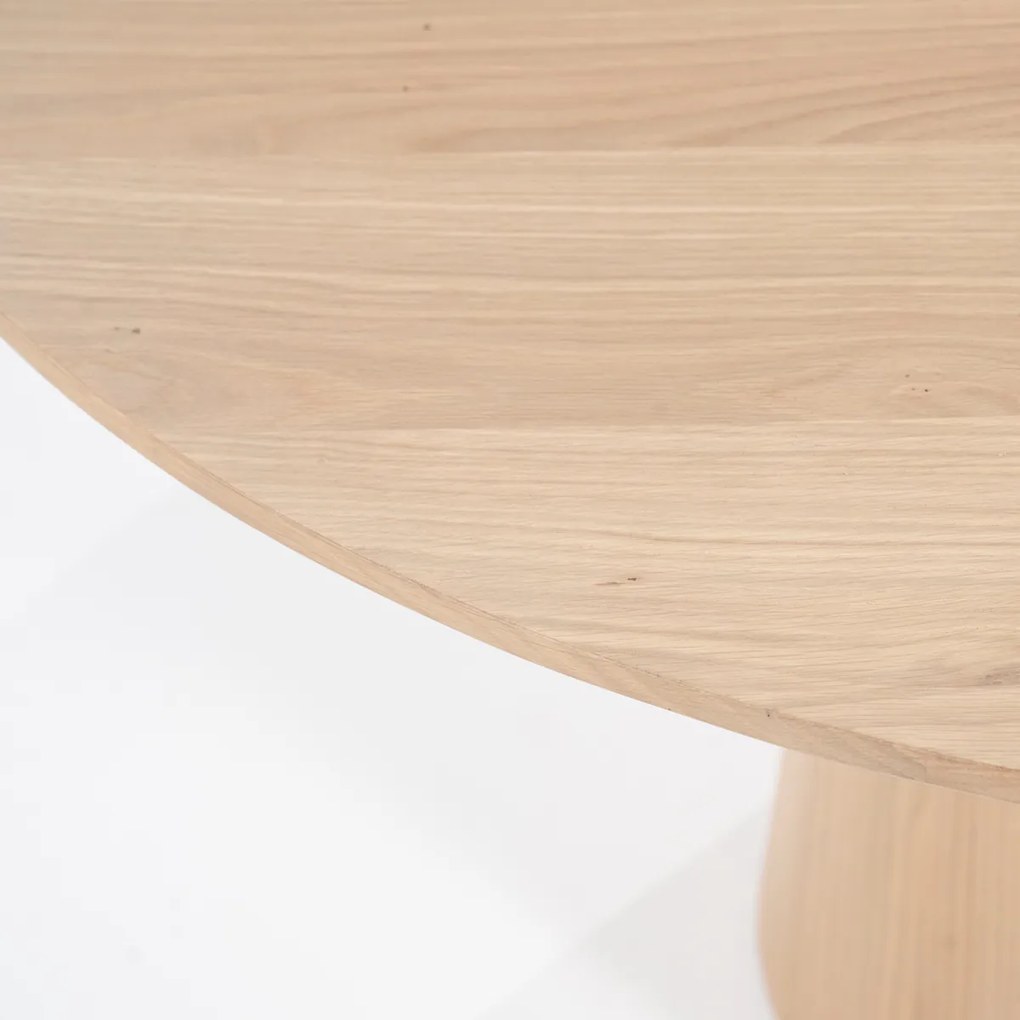 Ronde Eettafel 130 Cm Eikenfineer - 130 X 130cm.