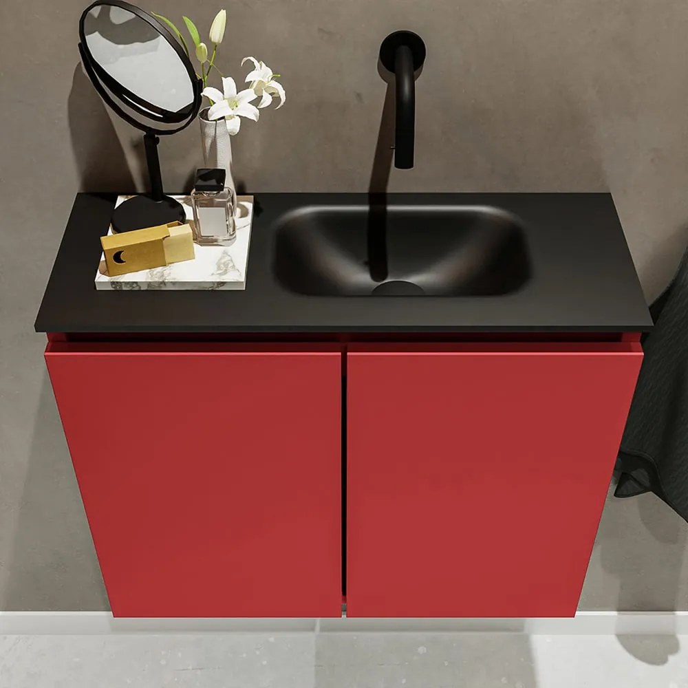 Mondiaz Ture 60cm toiletmeubel fire met wastafel urban rechts geen kraangat