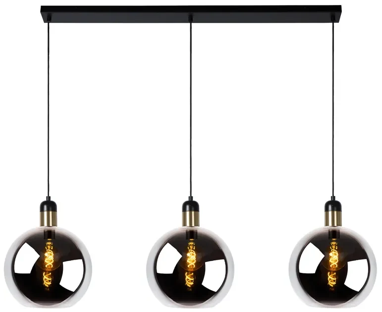 Lucide Julius hanglamp 105cm 3x E27 zwart
