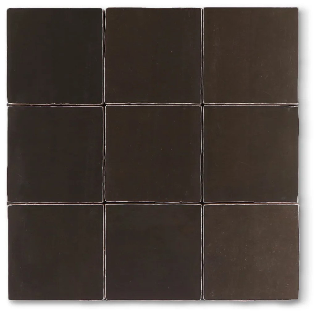 Hoogglans Handvorm Wandtegel 13x13 Cm Arlington Antraciet RBT94